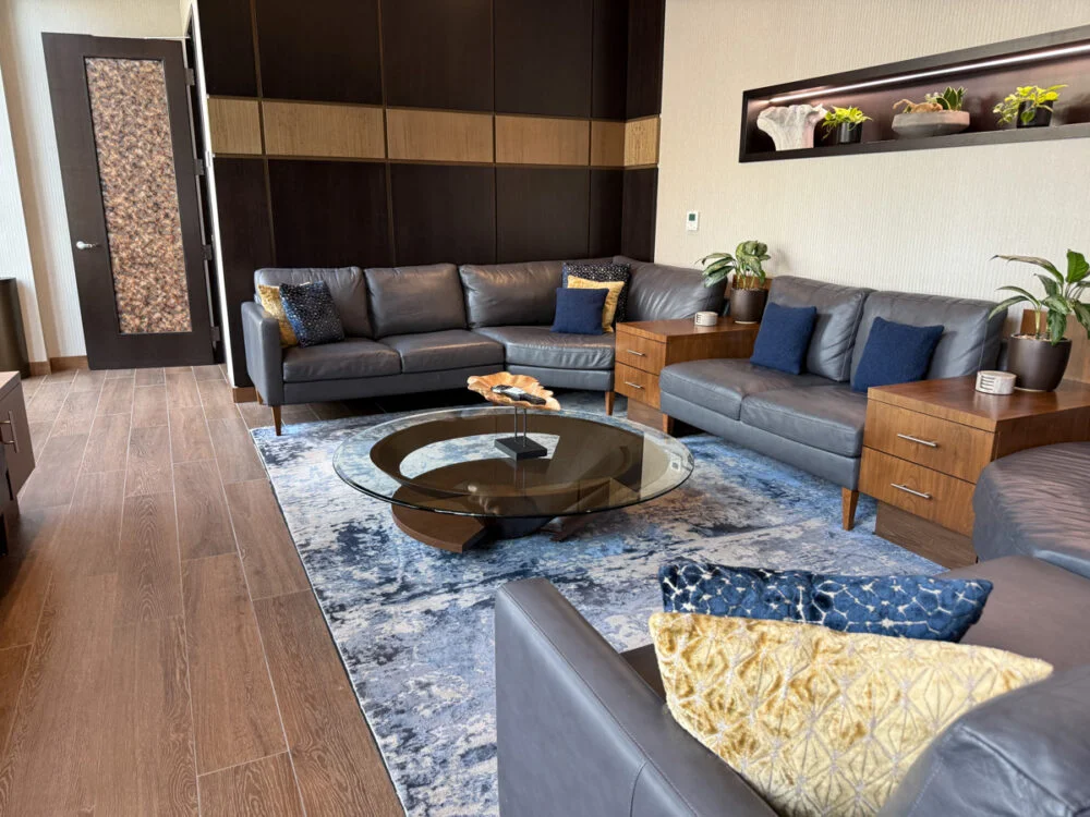 relaxation lounge with sofas