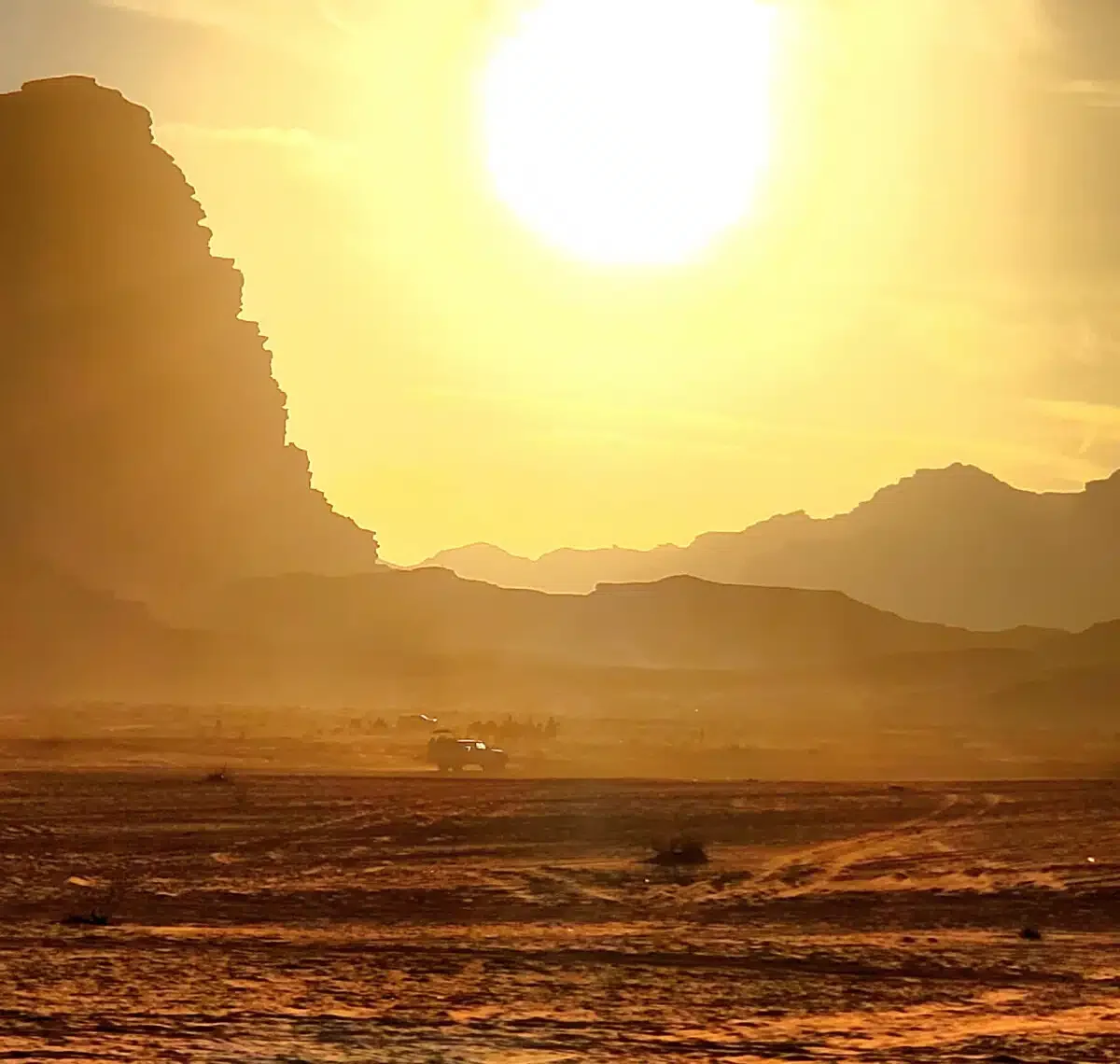 4x4 tours often end with a stop to watch the sunset.