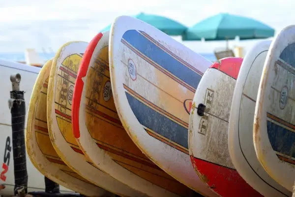 Surfboards on Waikiki