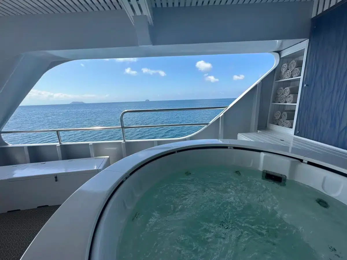 A jacuzzi with a view.