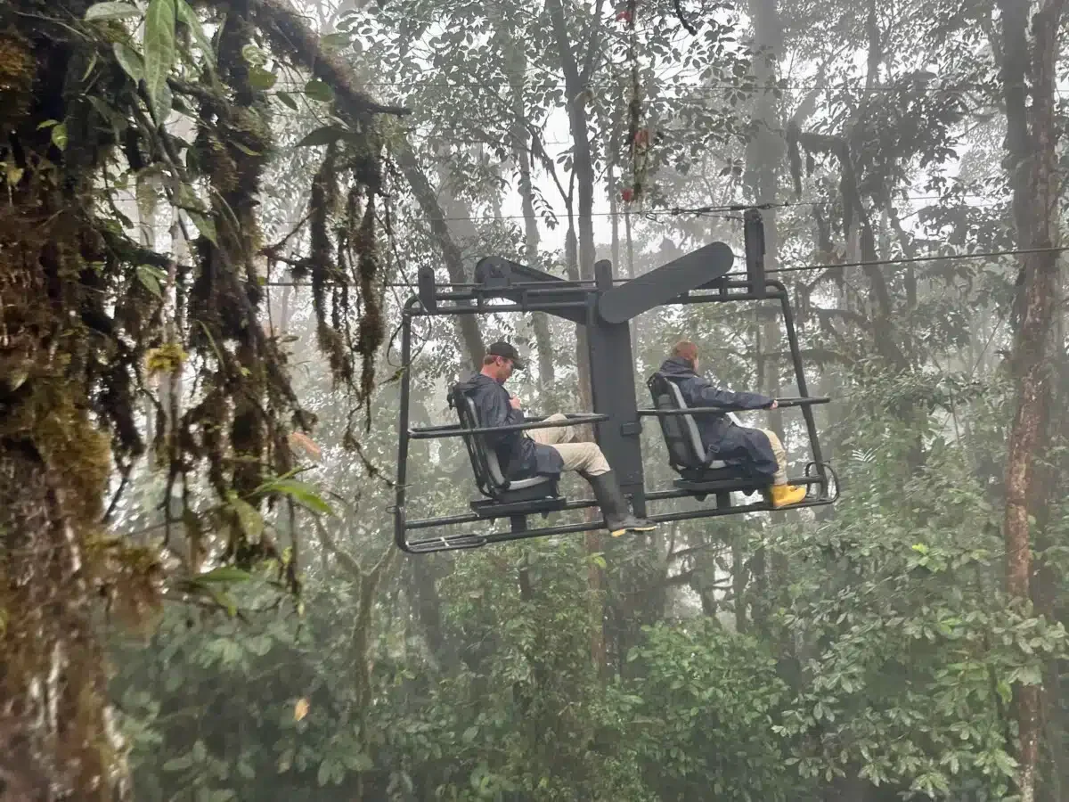 The sky bike in the Galapagos Islands.