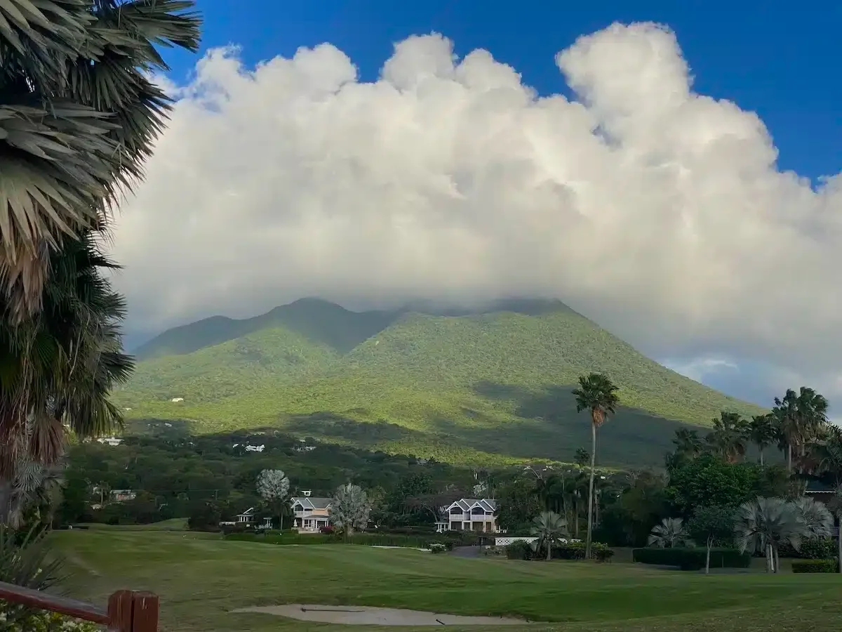 Nevis Peak in the Clouds