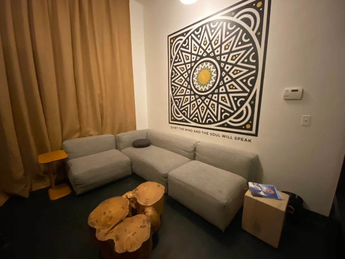 The meditation room at the SCP Redmond Hotel.