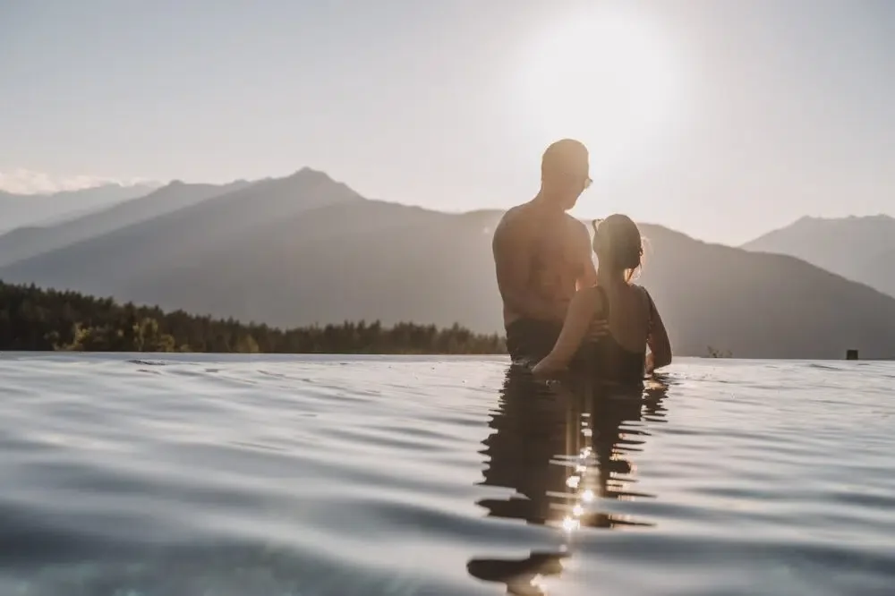 couple in a pool