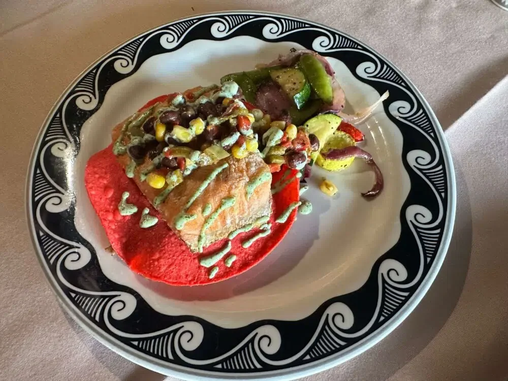 El Tovar's steelhead trout tostada was a hit at lunch. Credit: Geri Koeppel
