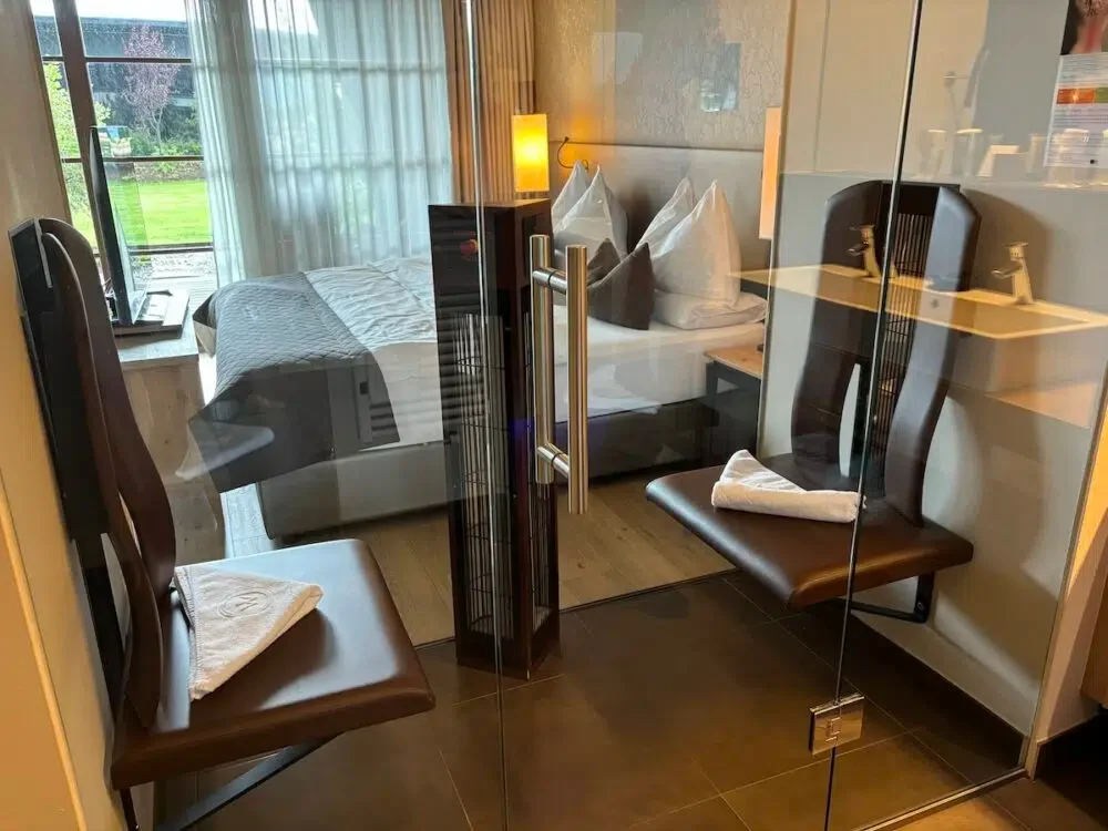 Infrared sauna in the garden suite