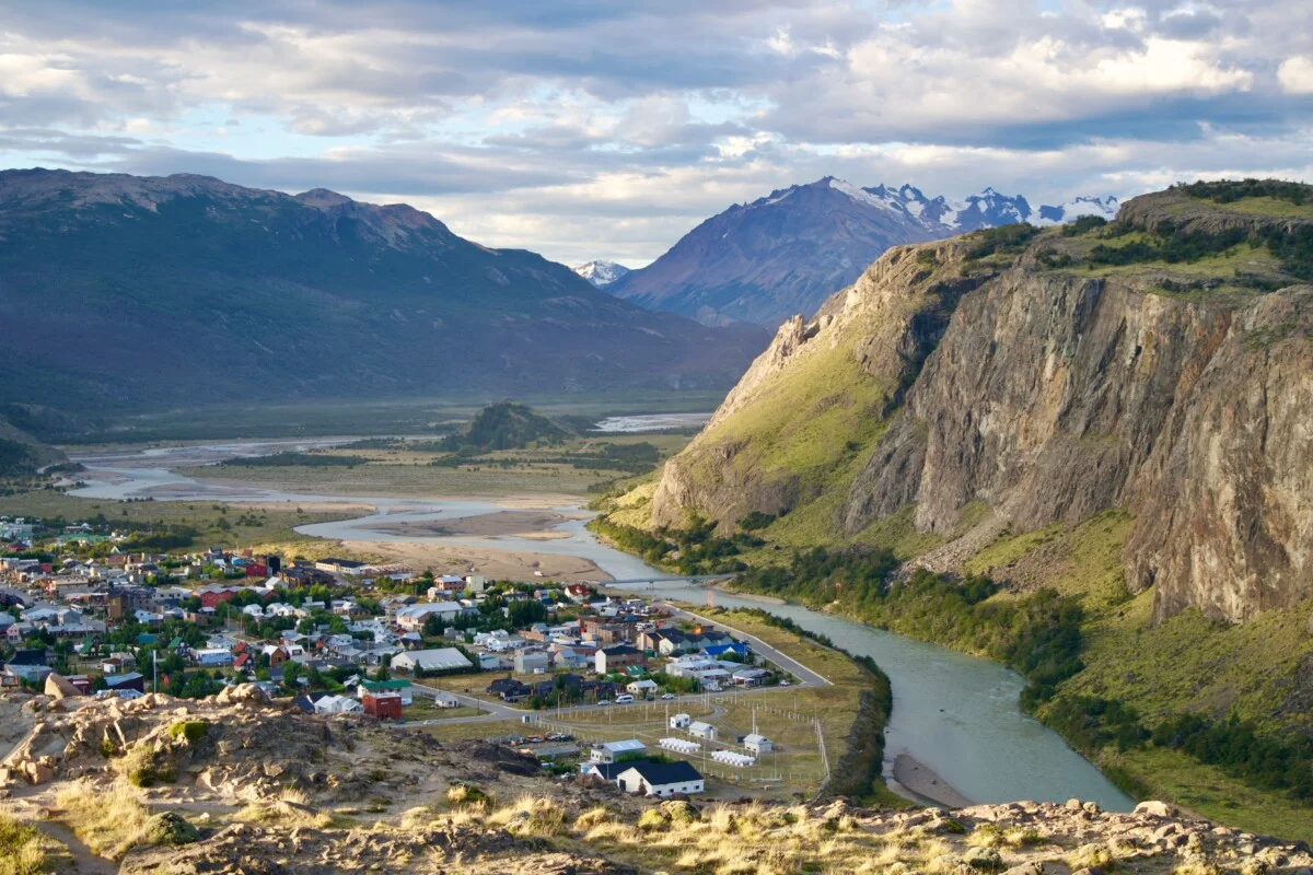 Begin in El Chaltén when hiking in Patagonia.