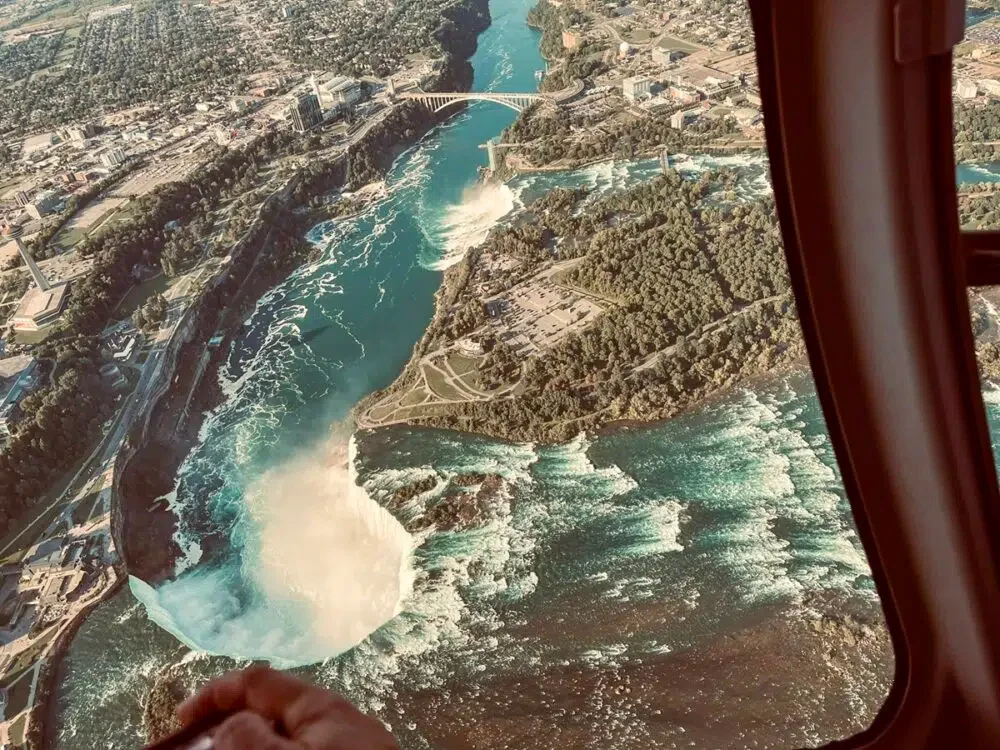 Aerial view of Niagara Falls