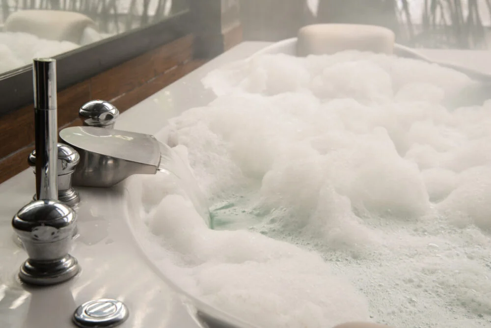Bathtub with bubbles