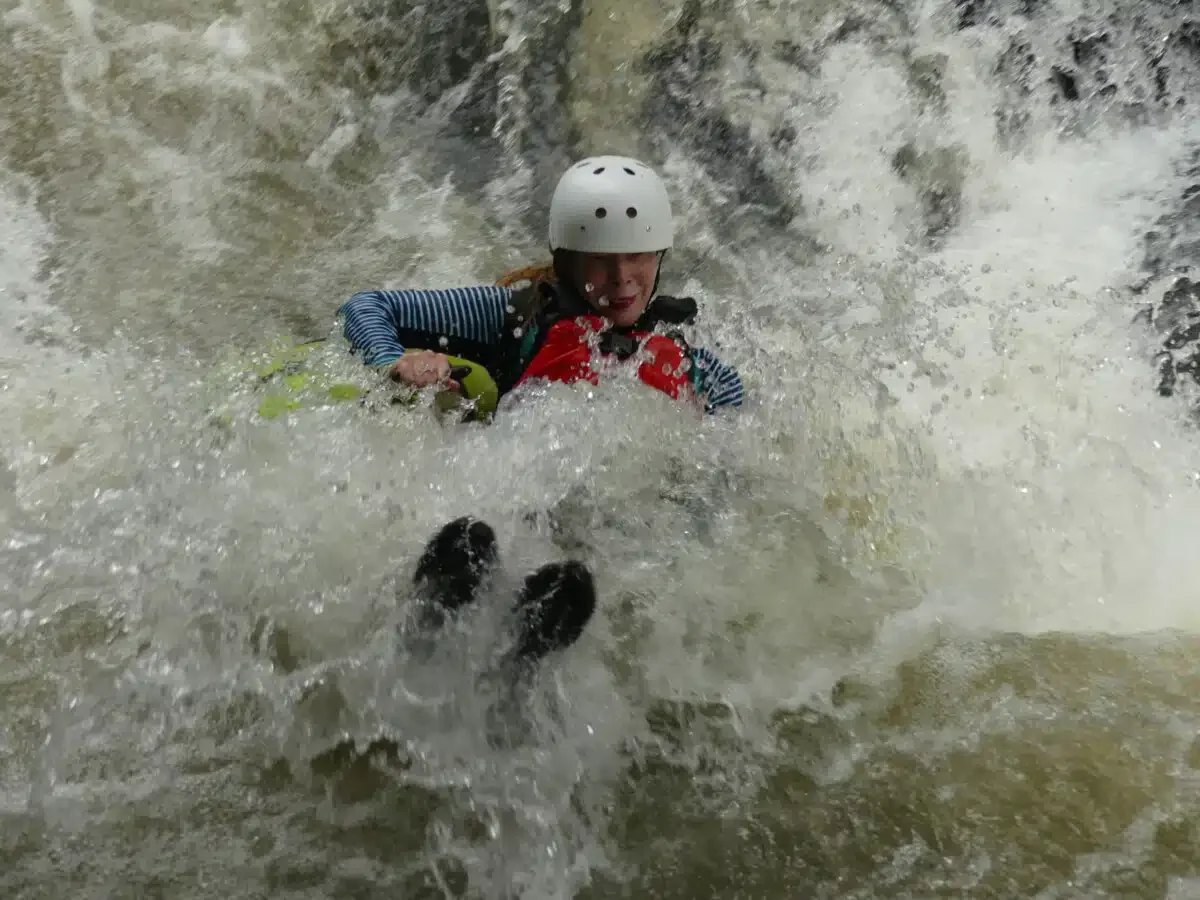 That's me in my tube during a sober travel trip,