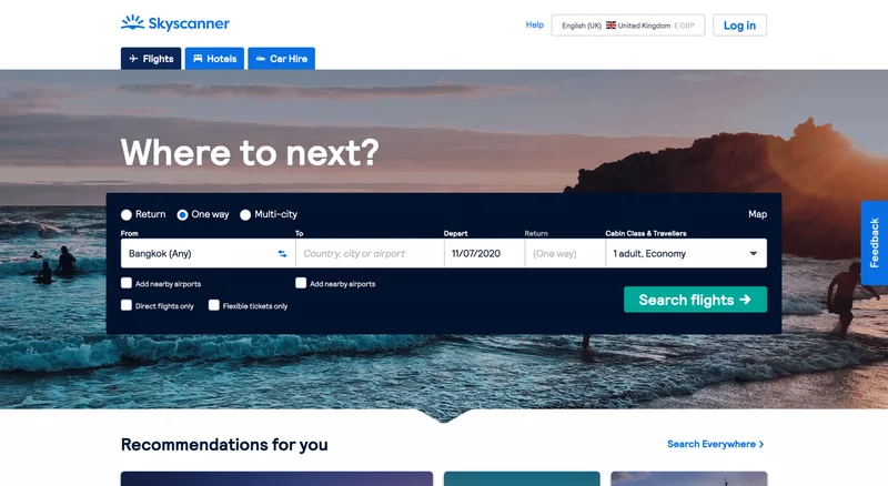 Skyscanner flights
