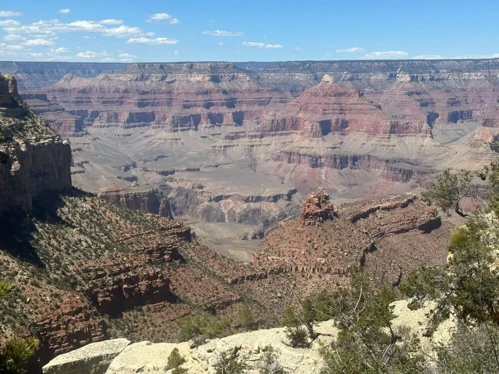 Even if you never leave Grand Canyon Village, you'll be treated to breathtaking views. Credit: Geri Koeppel